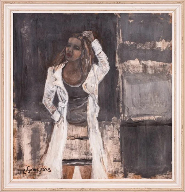 "דיוקן עצמי" | אקריליק על לוח עץ ממוסגר 56/56